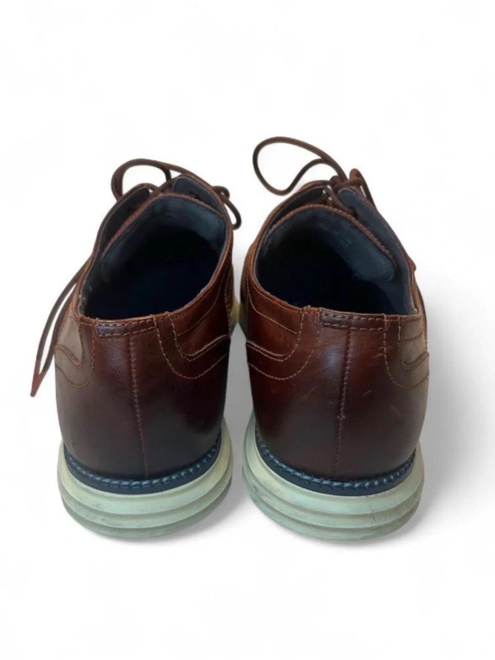 Cole Haan Brown Leather Wingtip Derby Shoes